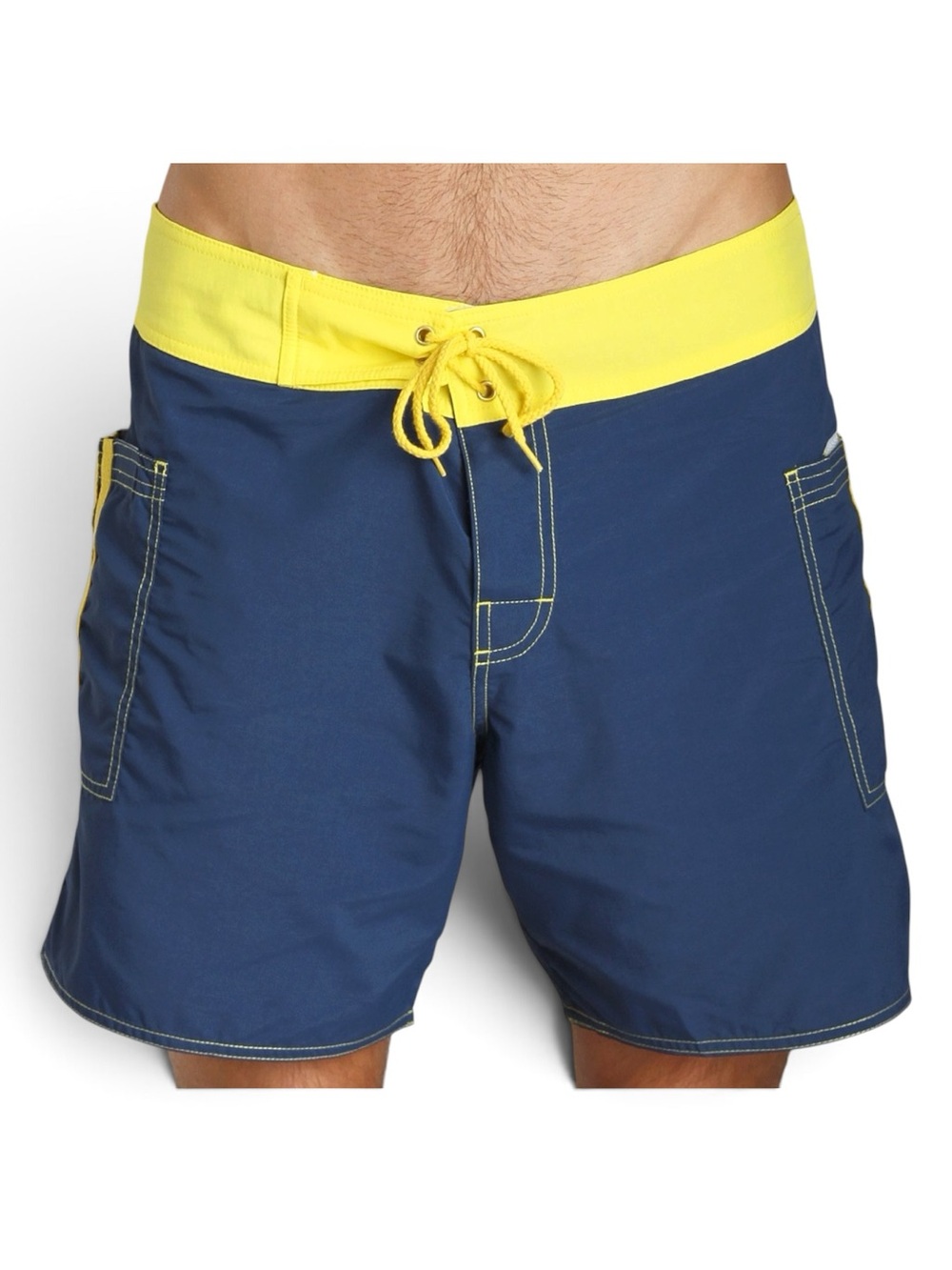 Sauvage Navy Blue & Yellow Swimsuit